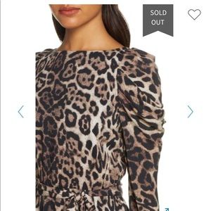 Eliza J Leopard Animal Cheetah Midi Dress